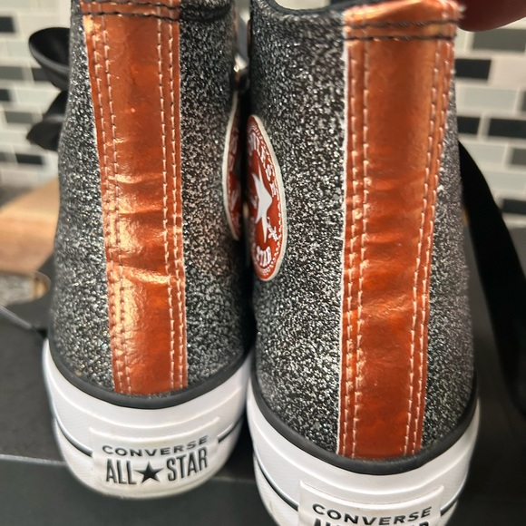 Converse platform high tops 6.5 black glitter - Picture 4 of 5